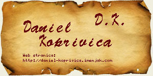 Daniel Koprivica vizit kartica